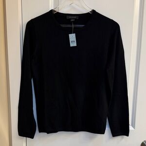 Ann Taylor Black Knit Top Size Medium Petite